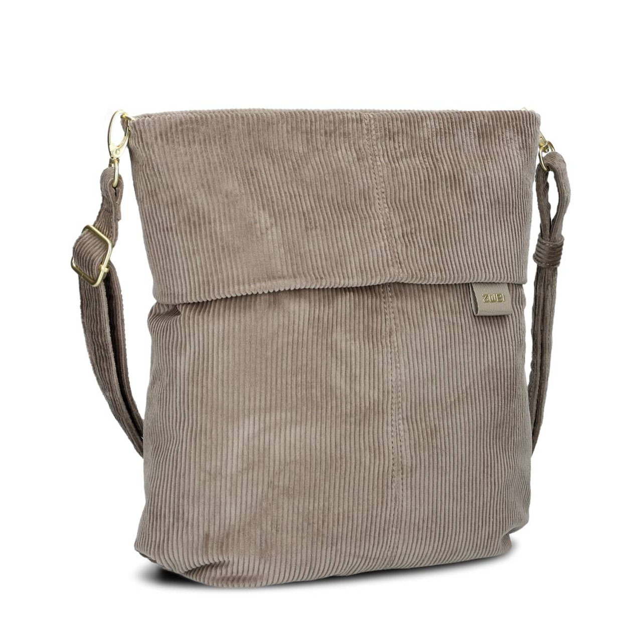 ZWEI Tasche Mademoiselle M12 cord mocca schraeg