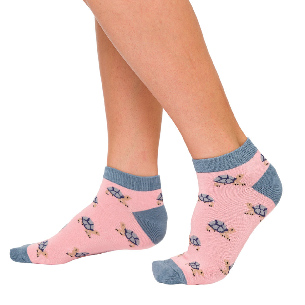Miss Sparrow Socken low Schildkröten rosa Model