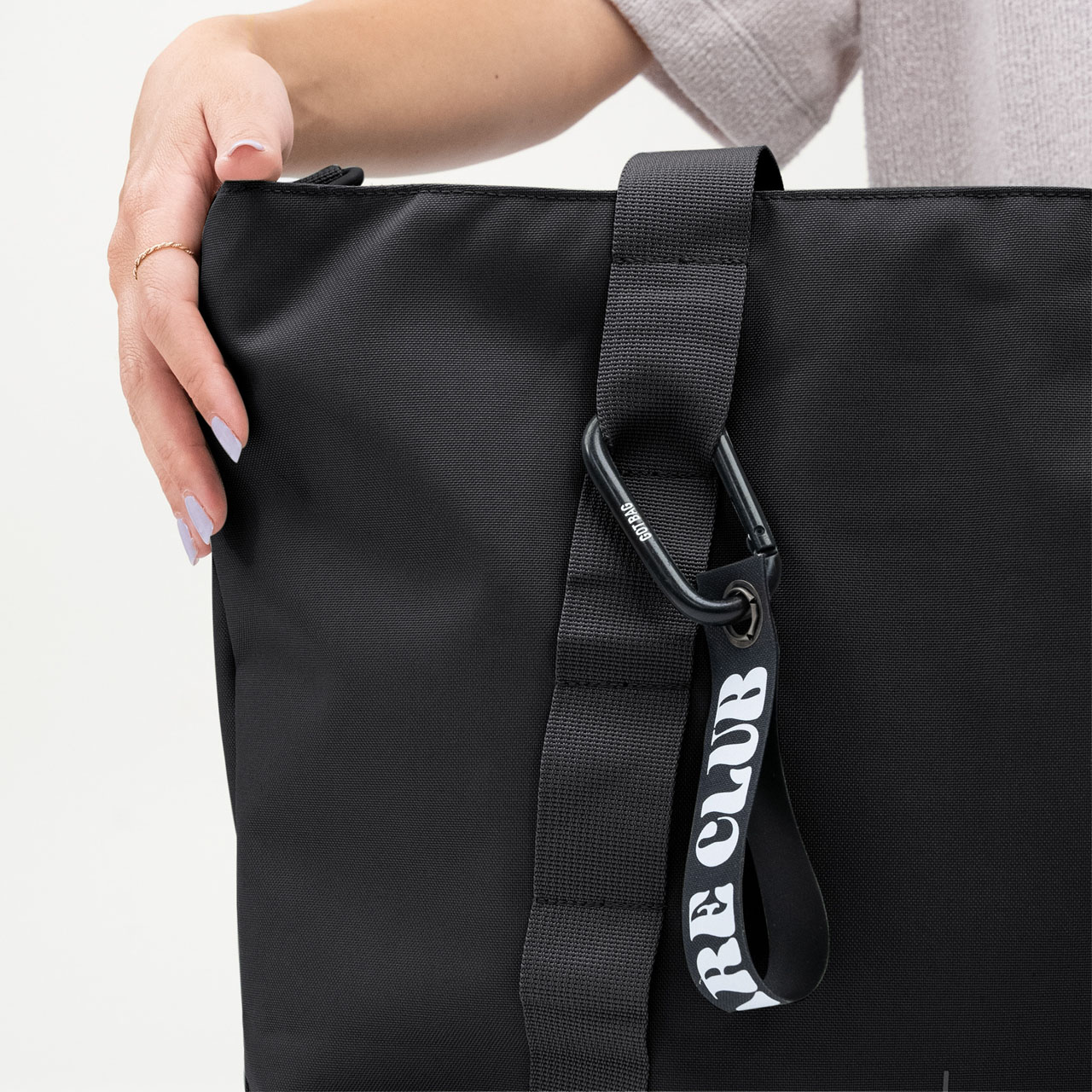 GOT BAG Tote Bag schwarz mono Schlaufen