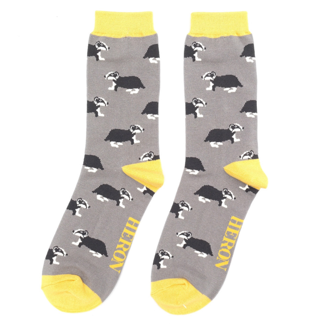 Mr. Heron Socken Dachse grau