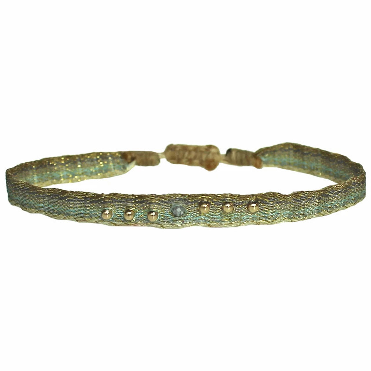 LeJu Armband  MT 80 Jestic 02   vergoldet / beige / blau