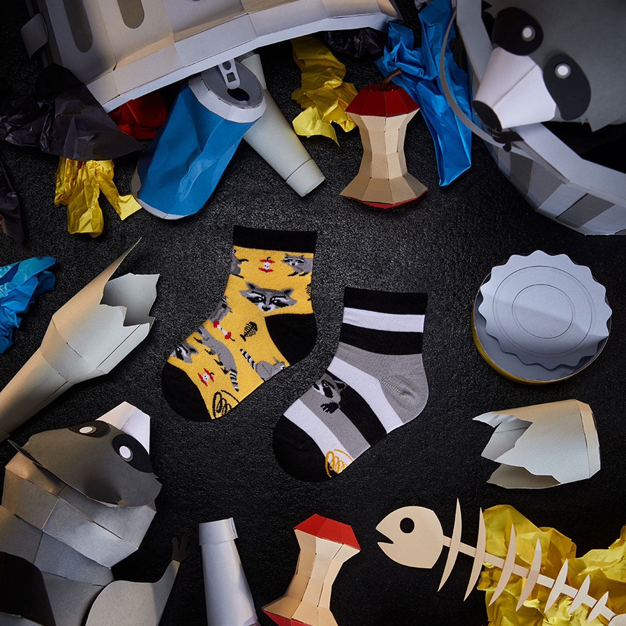 Many Mornings Kids Socken Racoon Bandit Style