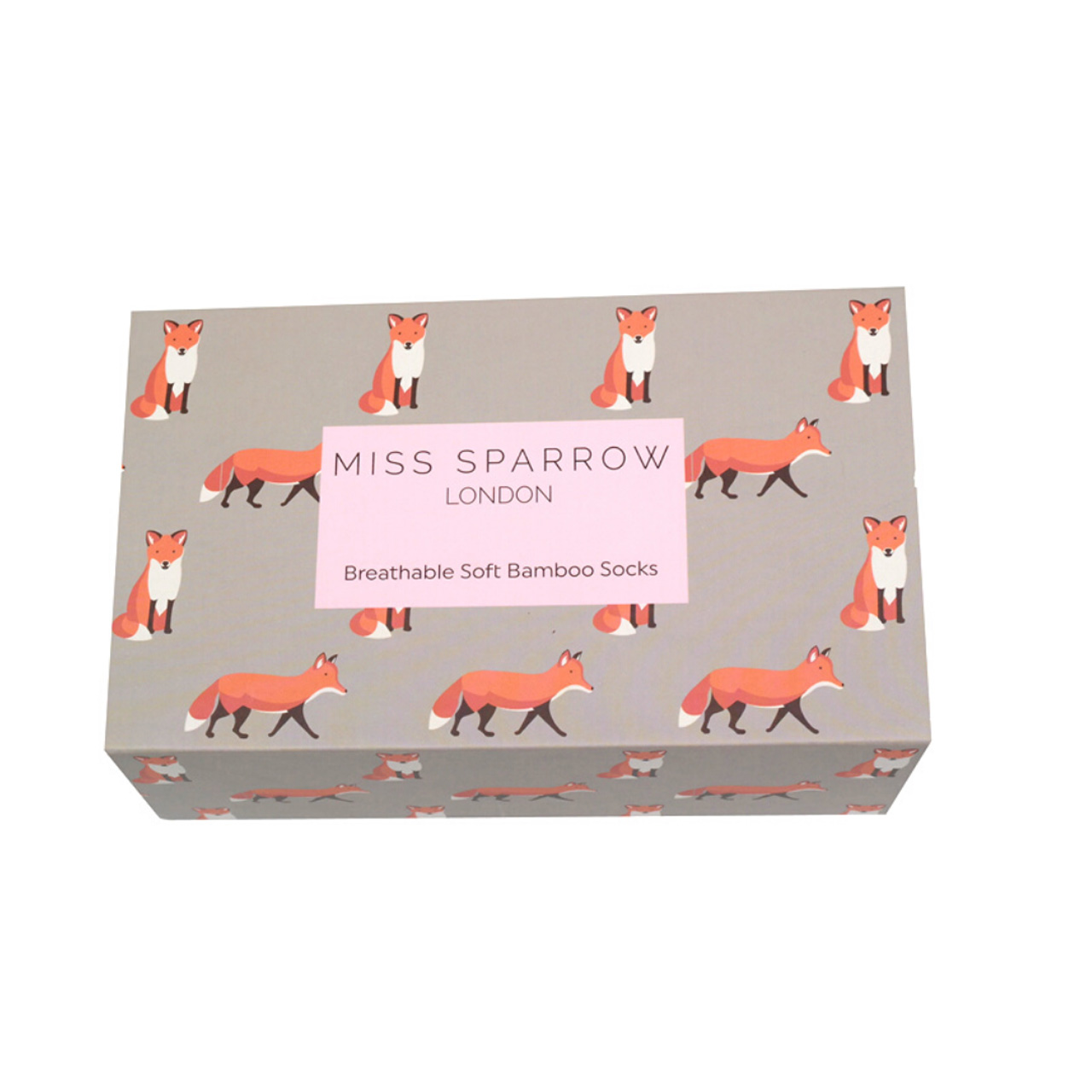 Miss Sparrow Socken Füchse 3er Set Geschenkbox