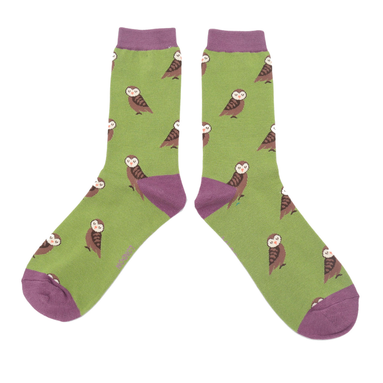 Miss Sparrow Socken Eulen grün