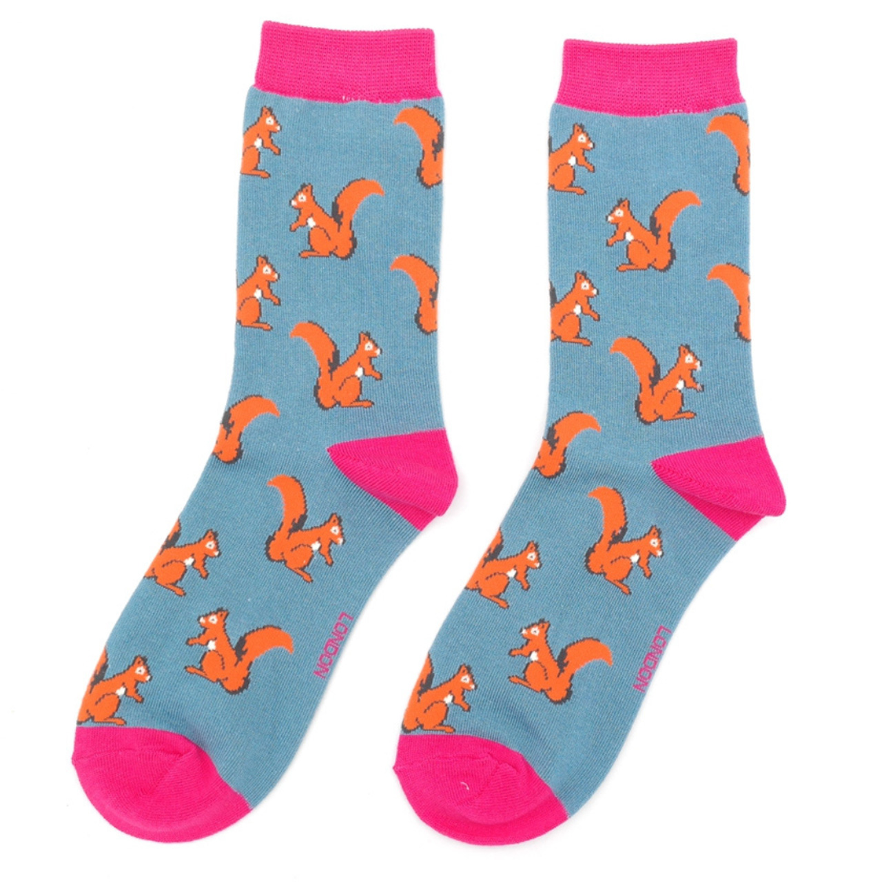 Miss Sparrow Socken Eichhörnchen denim