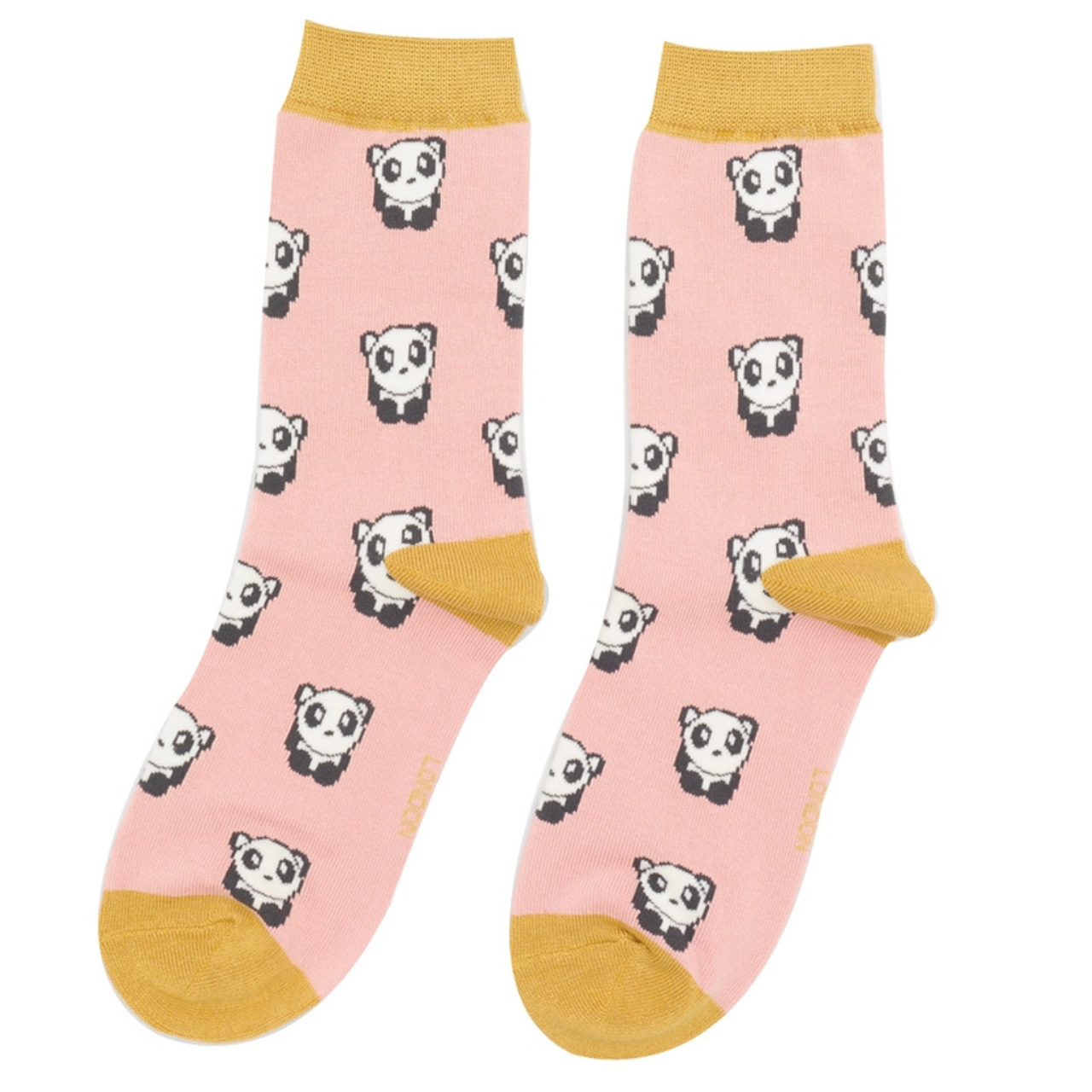 Miss Sparrow Socken Panda rosa