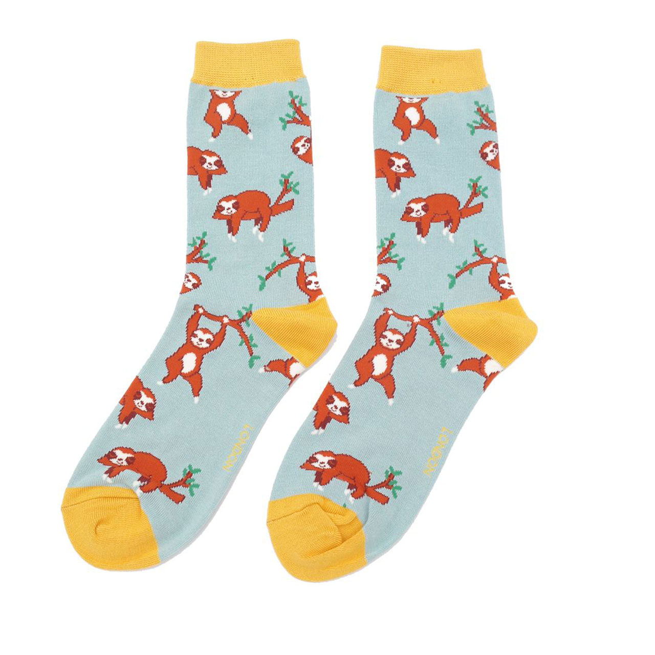 Miss Sparrow Socken Faultiere hellblau