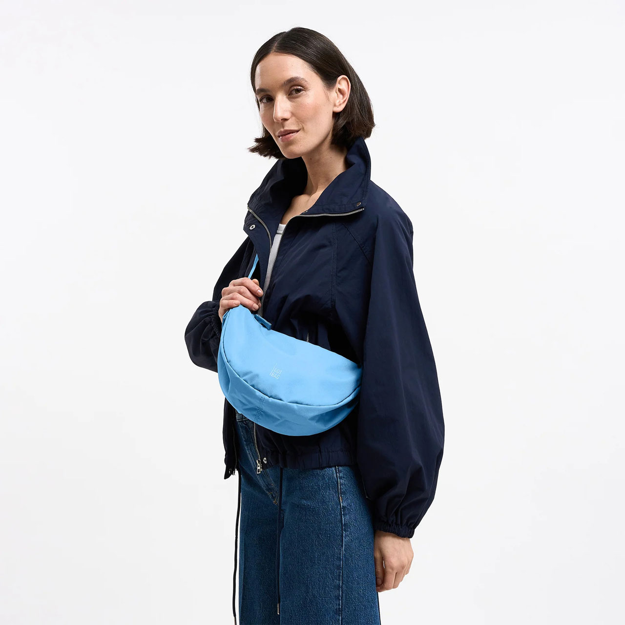 GOT BAG Moon Bag small aqua mono