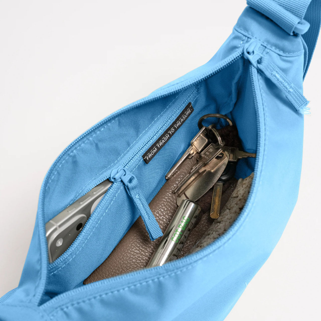 GOT BAG Moon Bag small aqua mono