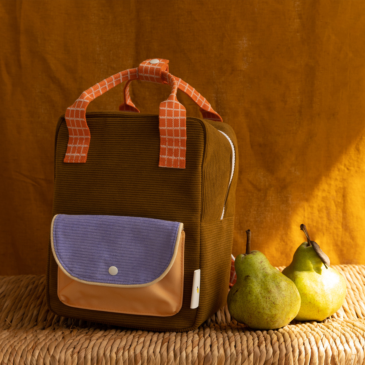 Sticky Lemon Kinder-Rucksack farmhouse cord green Szene