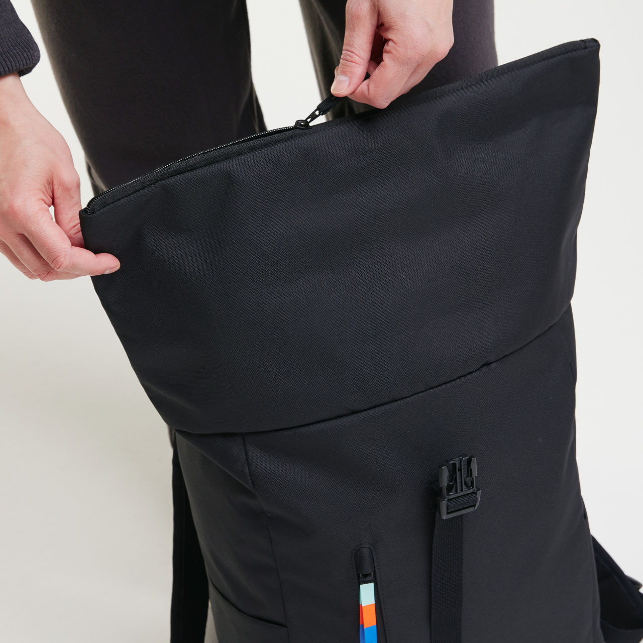 GOT BAG Rolltop easy black Reissverschluss oben