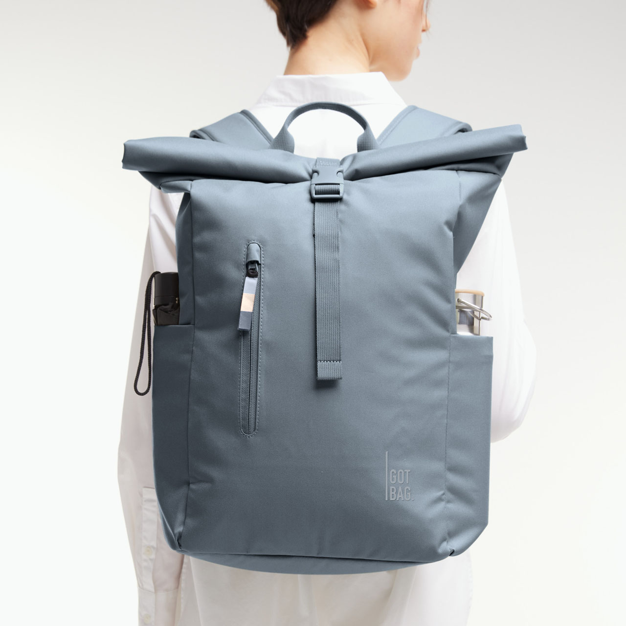 GOT BAG Rolltop easy marlin mono Rückenansicht