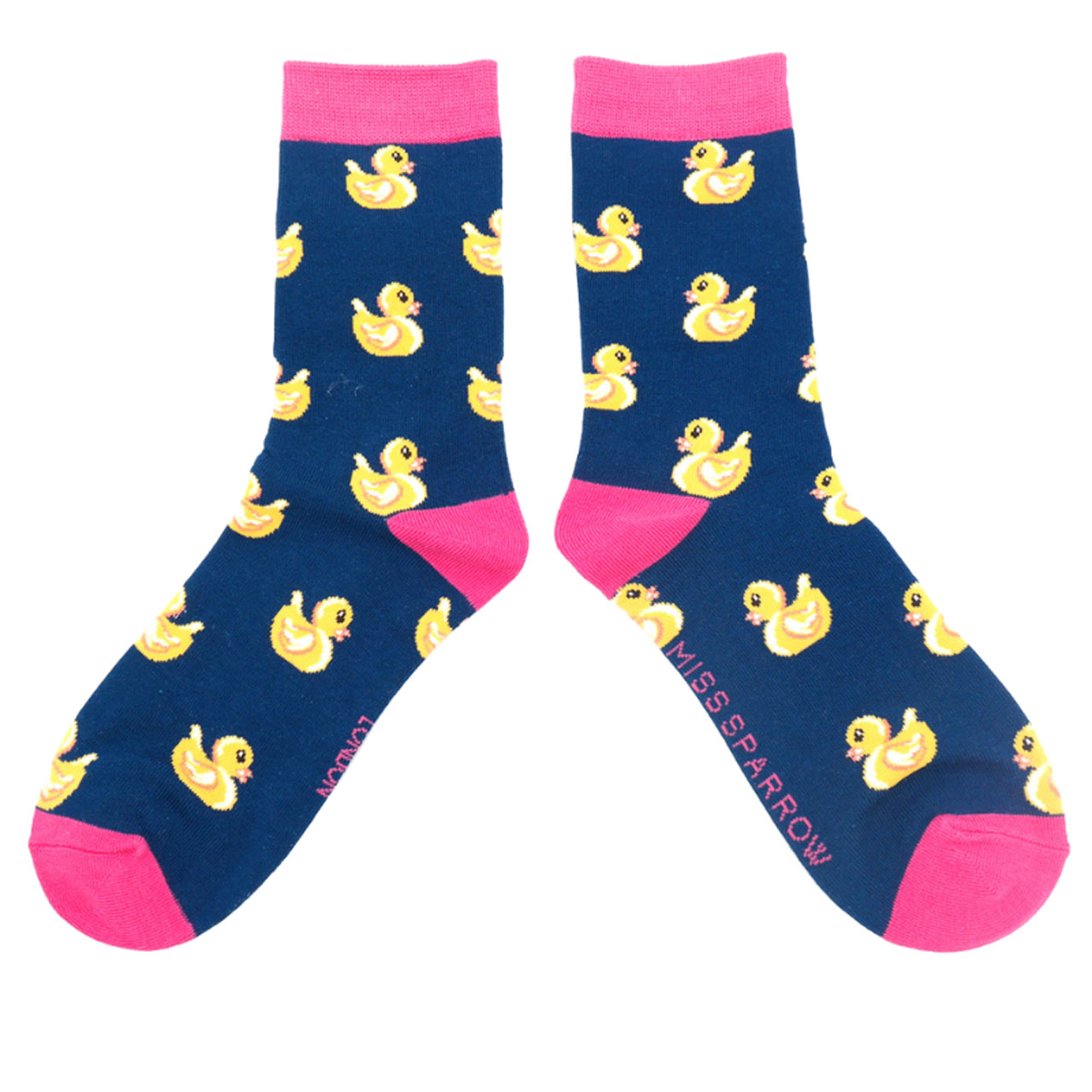 Miss Sparrow Socken Gummienten blau