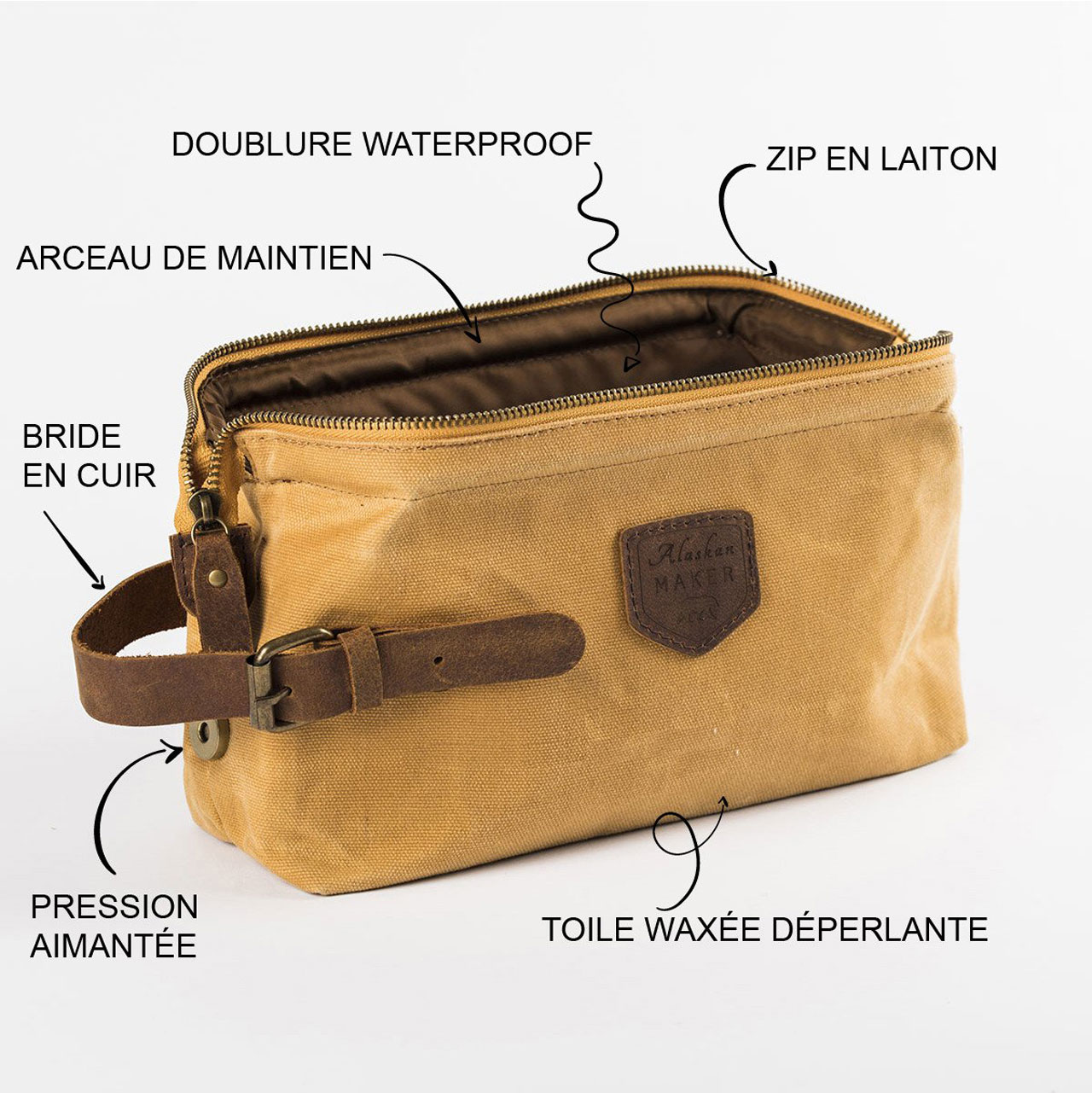 Alaskan Maker Necessaire K2 senf Details